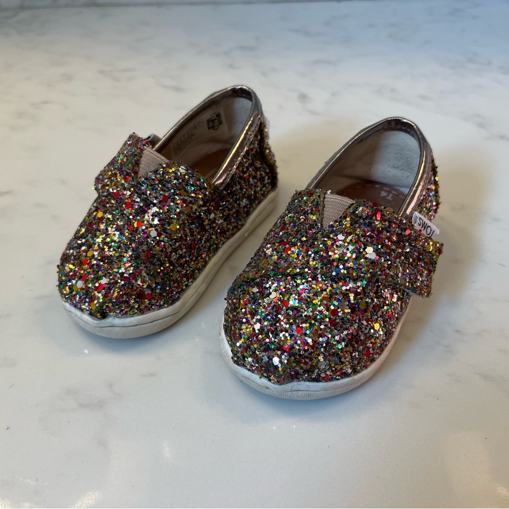 Glittery Baby Girl Toms
